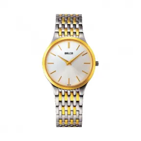 拜戈/Balco 不锈钢表壳 不锈钢表圈电黄金 真情系列 石英机芯 男表 1030Q2544