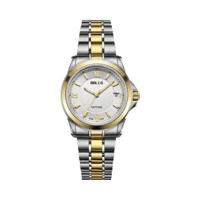 拜戈/Balco 不锈钢表壳 不锈钢圈口电黄金 旋入式后盖 型动系列 石英机芯 女表 1030Q2795