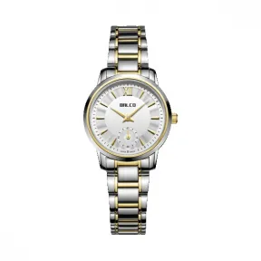 拜戈/Balco 不锈钢表壳 不锈钢间电黄金圈口 旋入式后盖 古董纪念系列 石英机芯 女表 1030Q3035