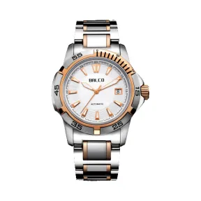 拜戈/Balco 不锈钢表壳 不锈钢圈口电玫瑰金 螺丝锁紧透视后盖 型动系列 自动机械机芯 男表 1040AM2756