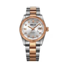 拜戈/Balco 不锈钢表壳 不锈钢圈口电玫瑰金 旋入式后盖 机械 自动机械机芯 男表 1040AM2776