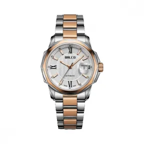 拜戈/Balco 不锈钢表壳 不锈钢圈口电玫瑰金 旋入式透视后盖 型动系列 自动机械机芯 男表 1040AM2846