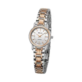 拜戈/Balco 不锈钢表壳 不锈钢表圈间电玫瑰金 真情系列 石英机芯 女表 1040Q3115