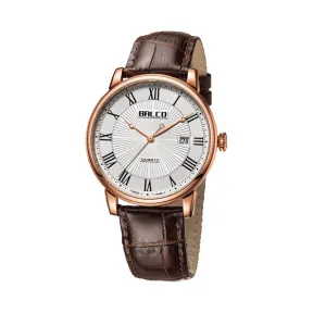 拜戈/Balco 不锈钢表壳、圈口电玫瑰金 古董纪念系列 石英机芯 男表 1140Q3334