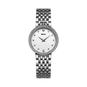 拜戈/Balco 不锈钢镶石表壳 表冠于12点位的特殊设计 真情系列 石英机芯 女表 3110Q2435