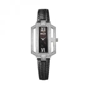 拜戈/Balco 不锈钢电铂金镶石表壳 螺丝锁紧后盖 倾城系列 石英机芯 女表 3311Q2882