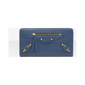 巴黎世家/Balenciaga 横版全拉链钱包购物包 - DEEP BLUE | 女士Classic Continental 钱包 253036-D940G-4222