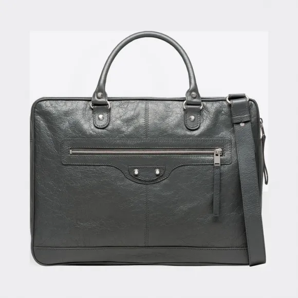 巴黎世家/Balenciaga 迷你公文包 - 灰化石色 | 男士Mini Folder 手袋 340134-D9HJ4-1160