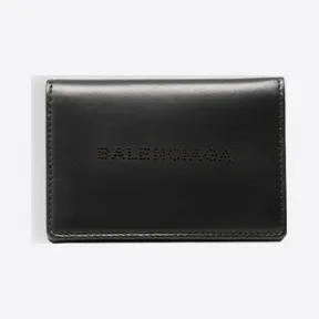 巴黎世家/Balenciaga Navy Leather卡夹 - 黑色 | 男士Navy Wallets 456464-DQP0N-1000