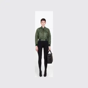 巴黎世家/Balenciaga 围巾领飞行员夹克 - 卡其色 | 女士夹克 479755-TWD13-2840