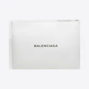 巴黎世家/Balenciaga Shopping Clip中号手包 - 白色 | 男士Shopping Bags 485110-DLQ0N-9002