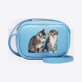巴黎世家/Balenciaga ‎女士‎ ‎TURQUOISE ‎ ‎超小号猫咪印花日常摄影包 ‎ | Balenciaga 489809-D6WEN-4660