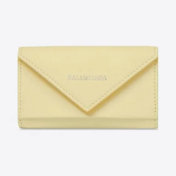 巴黎世家/Balenciaga 黄色带开口环的女士纸质钥匙包 499204DLQ0N7408