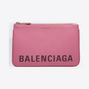 巴黎世家/Balenciaga 杜鹃红色 中号Ville手包 45441788ox