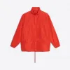 巴黎世家/Balenciaga ‎男士‎ ‎深红色 ‎ ‎品牌标识雨衣 ‎ | Balenciaga 556238-TYD36-6240