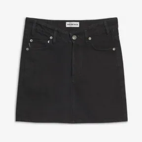 巴黎世家/Balenciaga ‎女士‎ ‎PITCH BLACK ‎ ‎V领迷你裙 ‎ | Balenciaga 571459-TEW05-1105