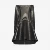 巴黎世家/Balenciaga ‎女士‎ ‎黑色 ‎ ‎皮革三角布拼接摆裙 ‎ | Balenciaga 571527-TDS05-1000