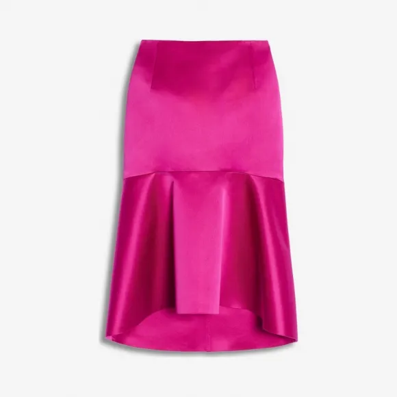 巴黎世家/Balenciaga ‎女士‎ ‎FUCHSIA ‎ ‎三角布拼接摆裙 ‎ | Balenciaga 571616-TAC87-5510