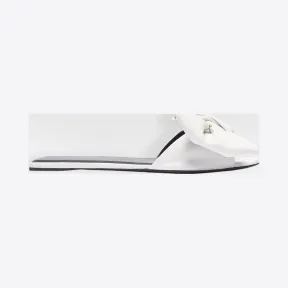 巴黎世家/Balenciaga 白色 Square Knife Bow平底穆勒鞋 11730779xr