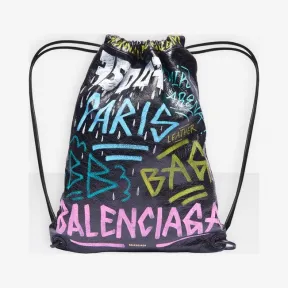 巴黎世家/Balenciaga  Bazar涂鸦抽绳包 45472346he