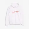 巴黎世家/Balenciaga 白色/ 红色 Signature背面拉扯效果连帽衫 12354560wl
