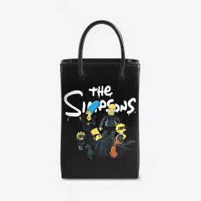 巴黎世家/Balenciaga 男士 ﻿THE SIMPSONS TM & © 20TH TELEVISION 闪亮BOX牛皮革SHOPPING迷你手机包 59382623VBN1000