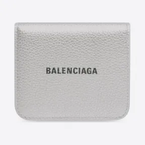 巴黎世家/Balenciaga 女士银色金属化现金翻盖硬币和卡包 59421615YN38160