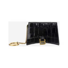 巴黎世家/Balenciaga 黑色 小牛皮 100% 钥匙圈 6560511LRGM1000