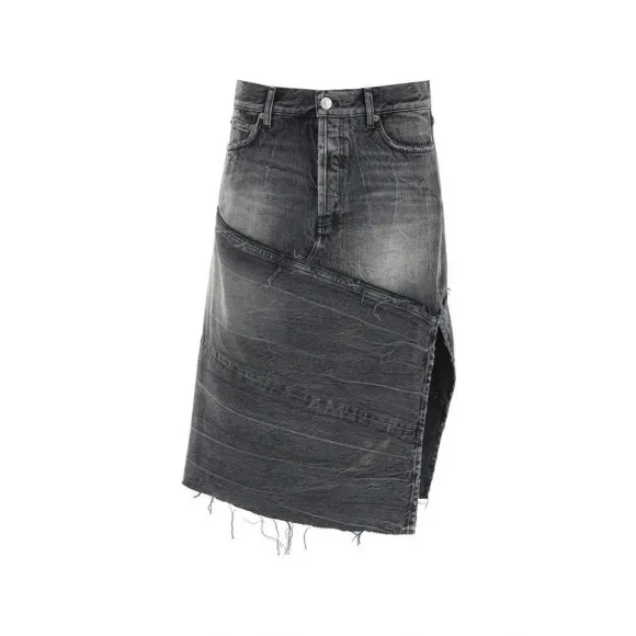 巴黎世家/Balenciaga 灰色 100％纯棉 牛仔裙 657638TBP471090I