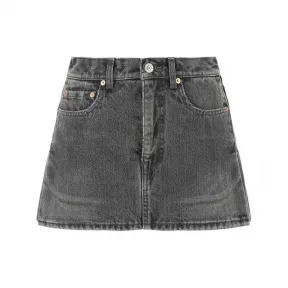 巴黎世家/Balenciaga 灰色 棉 100% 牛仔裙 662857TBP471450