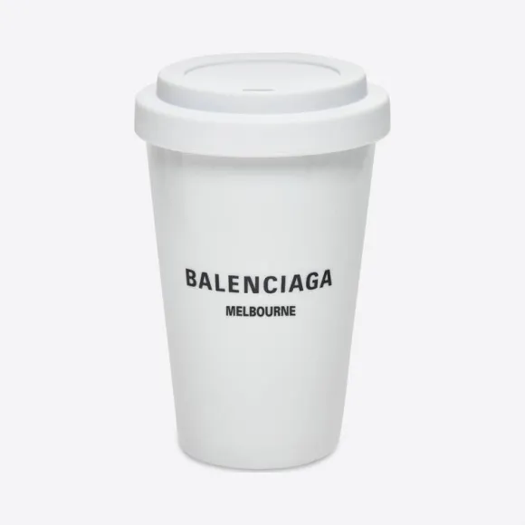 巴黎世家/Balenciaga 城市墨尔本咖啡杯白色 666275T01019018