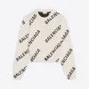 巴黎世家/Balenciaga 女士 满印标识圆领衫 671576T32009054
