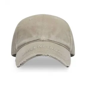 巴黎世家/Balenciaga Men's Logo Visor Cap in Beige 673318410B22828