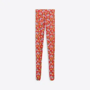 巴黎世家/Balenciaga 女式 Archive 红色花卉足部打底裤 674534399B36400