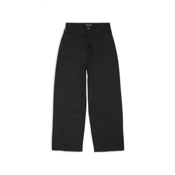 巴黎世家/Balenciaga Men's Large Baggy Pants in Black 675224TBP470109