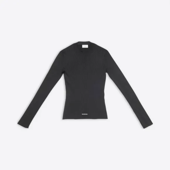 巴黎世家/Balenciaga 女式黑色长袖圆领衫 678565T61931000