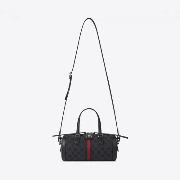 巴黎世家/Balenciaga 女士 HACKER小号帆布提花波士顿包 6801232103X1000