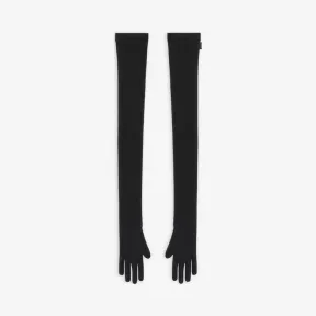 巴黎世家/Balenciaga 女士黑色弹力手套 6815343B4B40100