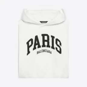 巴黎世家/Balenciaga 童装 - Cities Paris 白色连帽衫 682019TLVD23307