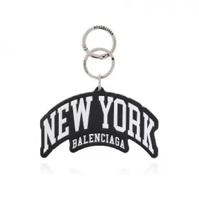 巴黎世家/Balenciaga 黑色 100% 皮革 钥匙圈 6893291JHUY1075