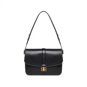 巴黎世家/Balenciaga Women's Lady Medium Flap Bag in Black 6955442108W1000