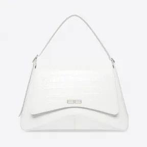 巴黎世家/Balenciaga 女士 XX加大号鳄鱼纹压花翻盖包 6956532108Y9001