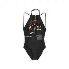 巴黎世家/Balenciaga Women's Speed Hunter Laced Swimwear in Black 6985324B9B51000