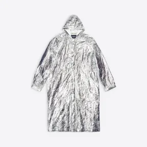 巴黎世家/Balenciaga 男士银色连帽雨衣 698834TIO308106