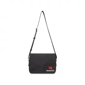 巴黎世家/Balenciaga Men's Explorer Small Embroidered Messenger Bag in Black 701747210BW1000