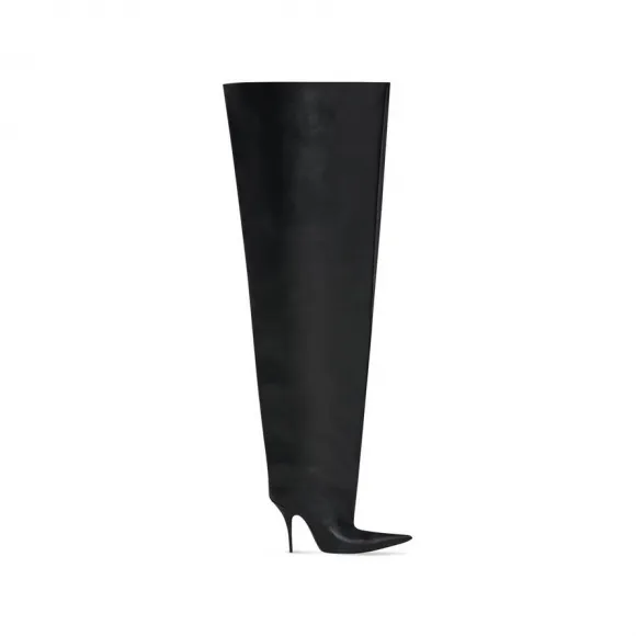 巴黎世家/Balenciaga Women's Waders 110mm Over-the-knee Boot in Black 712967WBDO01000
