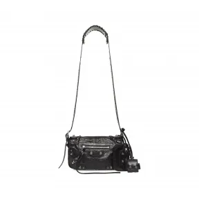 巴黎世家/Balenciaga Men's Le Cagole Men Xs Flap Bag in Black 719082210KR1000