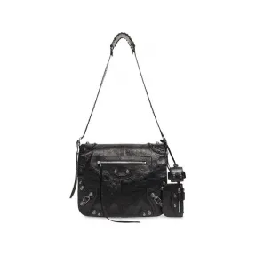 巴黎世家/Balenciaga Men's Le Cagole Men Medium Messenger Bag in Black 719093210KR1000