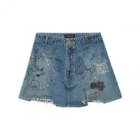 巴黎世家/Balenciaga 女士蓝色秋千裙 719295TNW564268