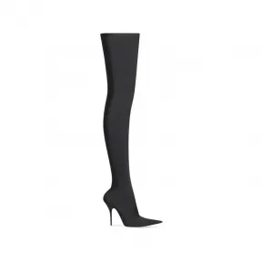 巴黎世家/Balenciaga Women's Knife 110mm Over-the-knee Boot in Black 719816W2ES01000